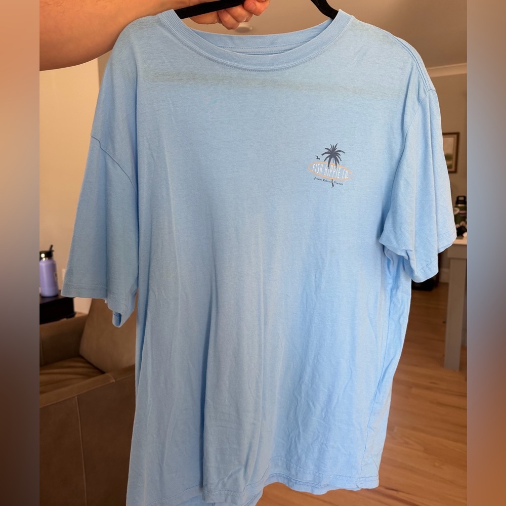 Fish hippie t shirt- Men’s Large